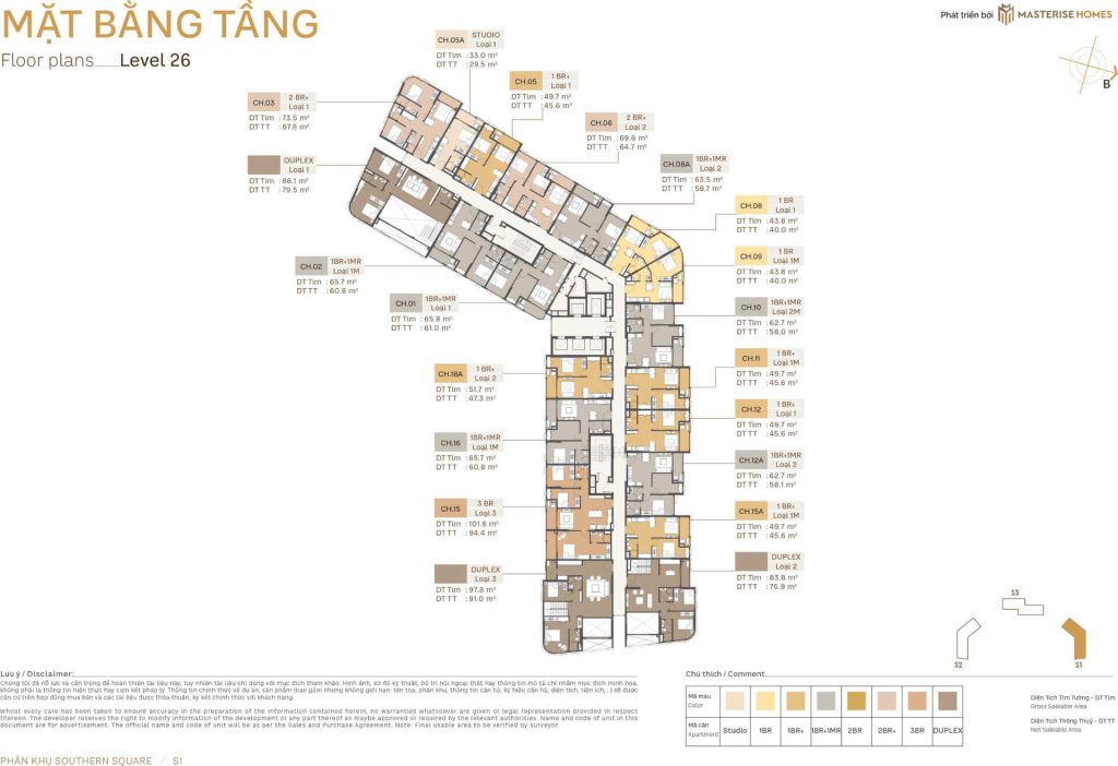 S1 Tầng 26 Southern Square Lumiere Orient Pearl