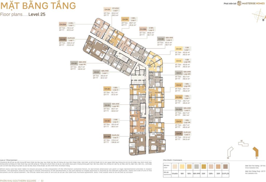 S1 Tầng 25 Southern Square Lumiere Orient Pearl