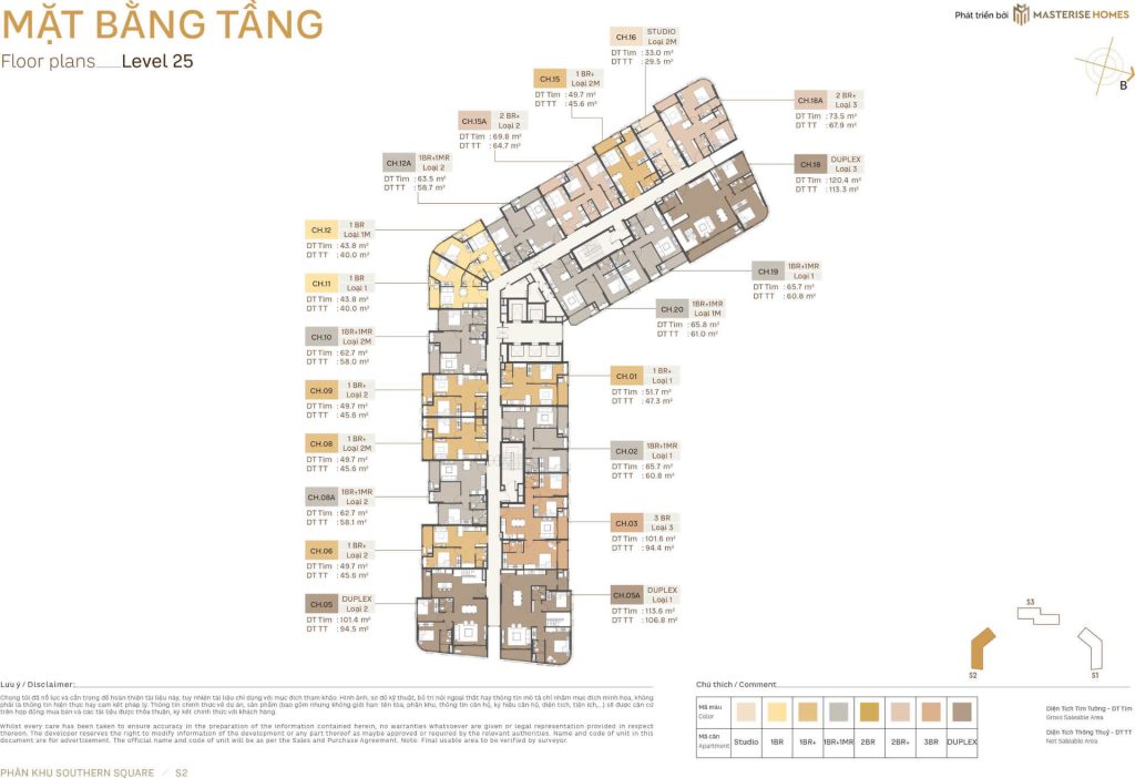 S2 Tầng 25 Southern Square Lumiere Orient Pearl
