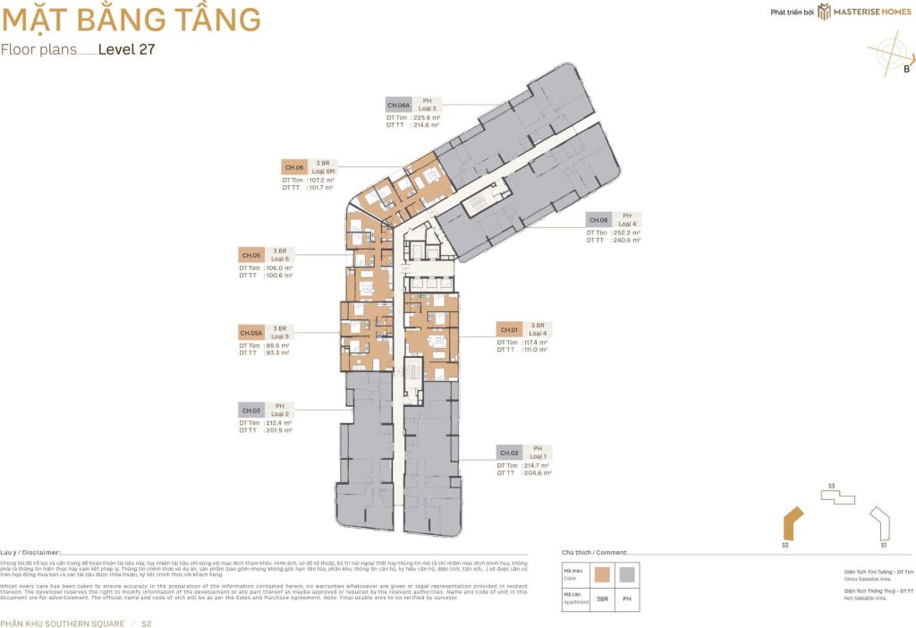 S2 Tầng 27 Southern Square Lumiere Orient Pearl