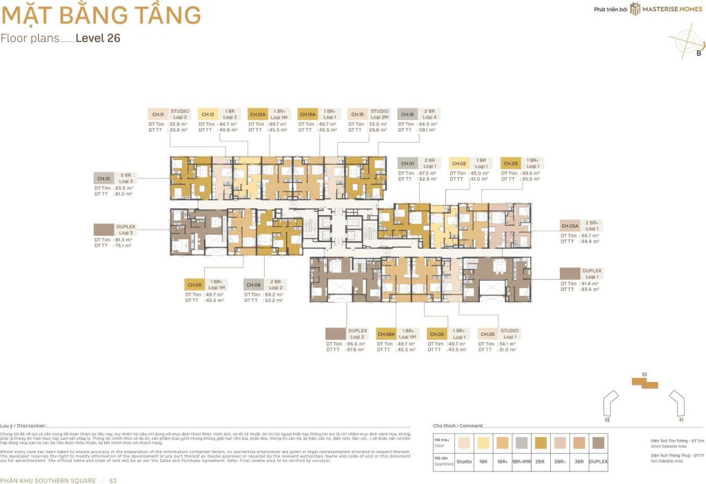 S3 Tầng 26 Southern Square Lumiere Orient Pearl
