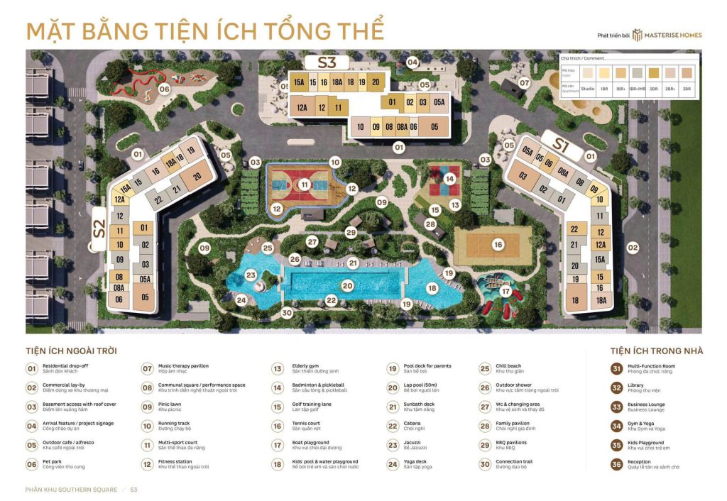 Chuỗi tiện ích ngoài trời tại Southern Square tại Lumiere Orient Pearl Ocean City