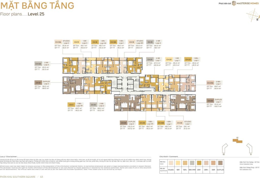 S3 Tầng 25 Southern Square Lumiere Orient Pearl