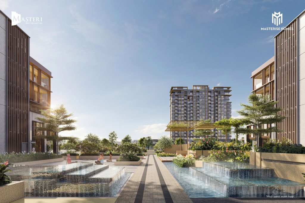 Không gian sống xanh, thoáng đãng tại Lumiere Orient Pearl – Dự án căn hộ cao cấp với thiết kế tinh tế, hồ nước thanh bình và khu vực thư giãn lý tưởng