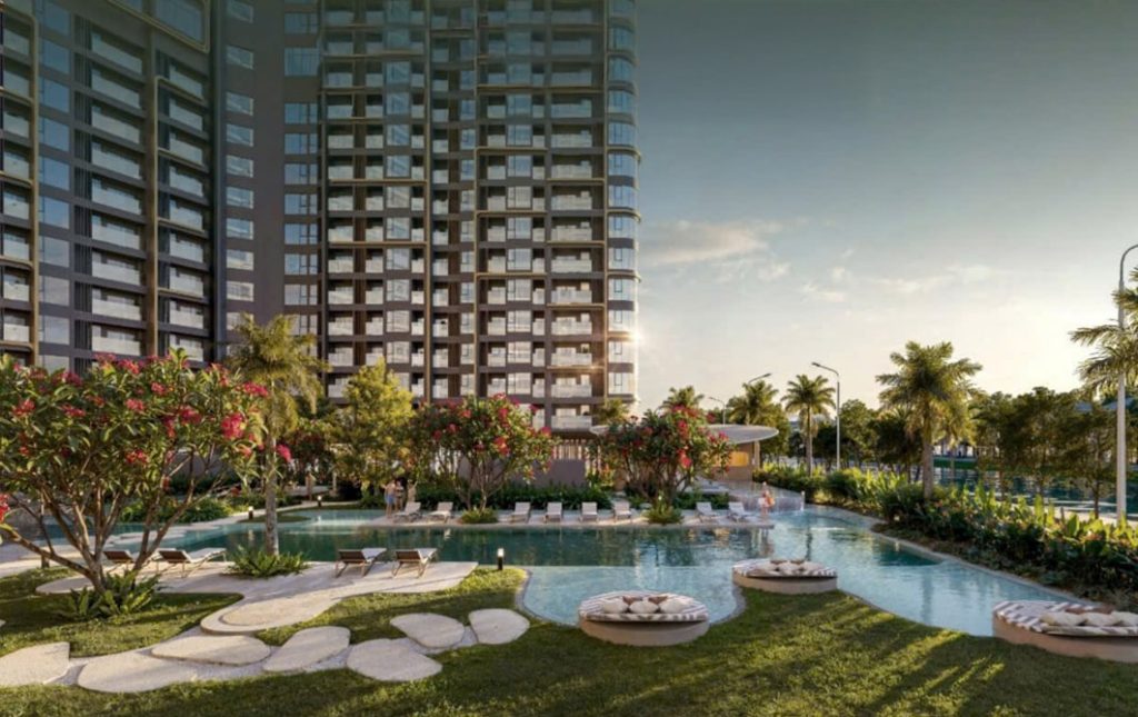 Được thiết kế như một ốc đảo nhiệt đới, khu vực bể bơi ngoài trời mang đến không gian thư giãn đẳng cấp với khu vực dành cho người lớn và trẻ em, đảm bảo sự riêng tư và an toàn cho mọi cư dân.