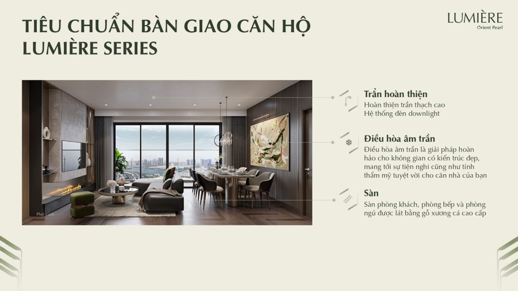 Tiêu chuẩn bàn giao Lumiere Orient Pearl 5