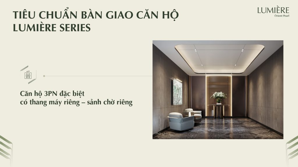 Tiêu chuẩn bàn giao Lumiere Orient Pearl 4