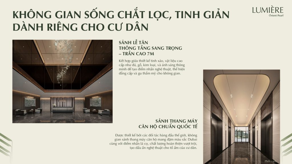 Tiêu chuẩn bàn giao Lumiere Orient Pearl 2